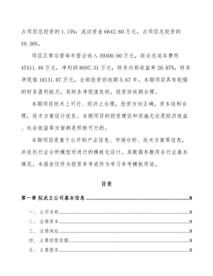 XX關于成立環境保護專用設備公司可行性研究報告